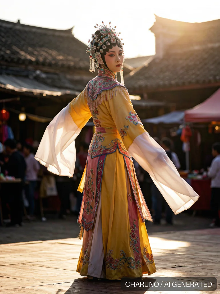 黄梅戏女伶 · 图库，第 4 张生成图片