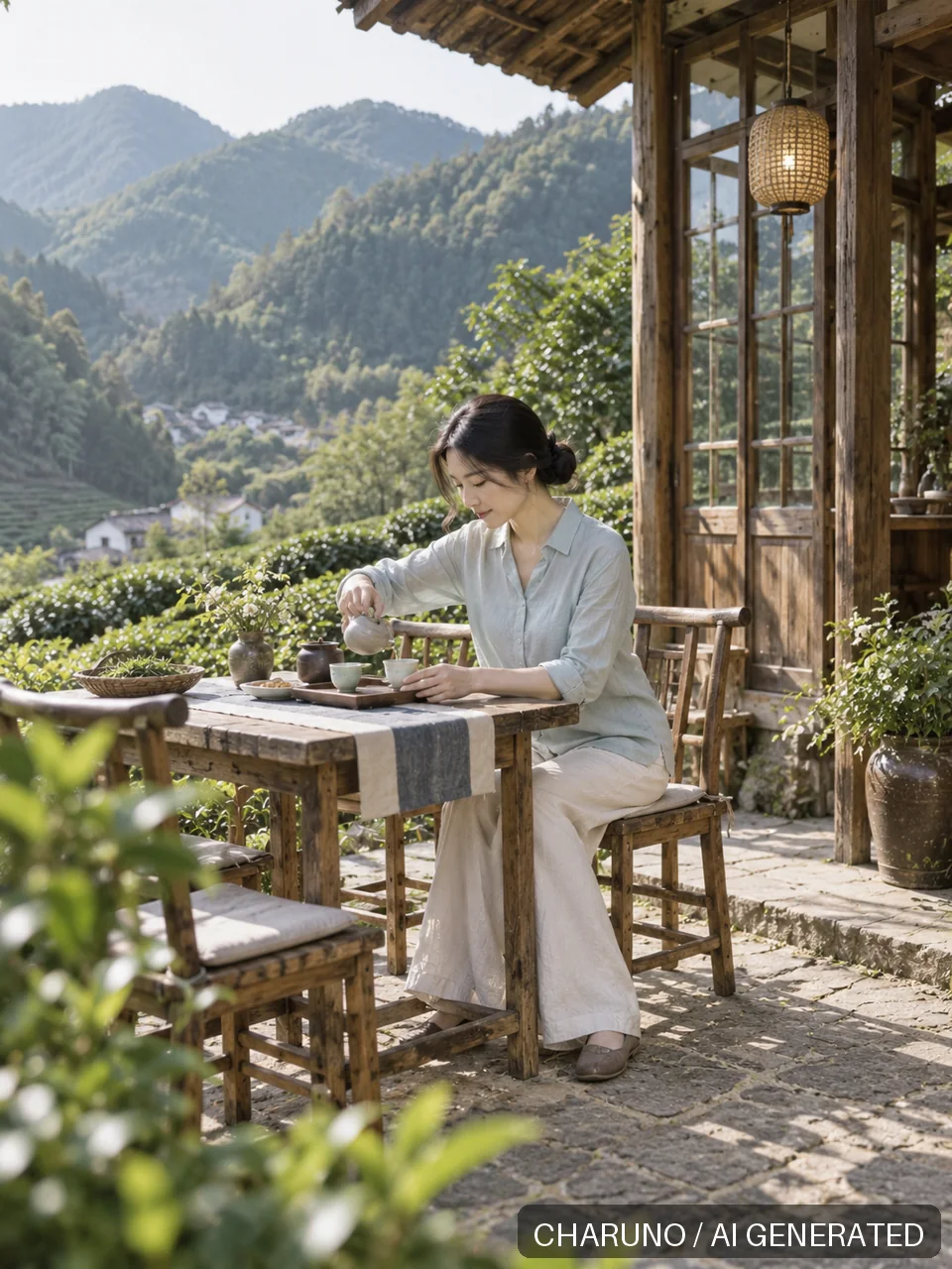 多彩日常·茶园慢时光，第 3 张生成图片