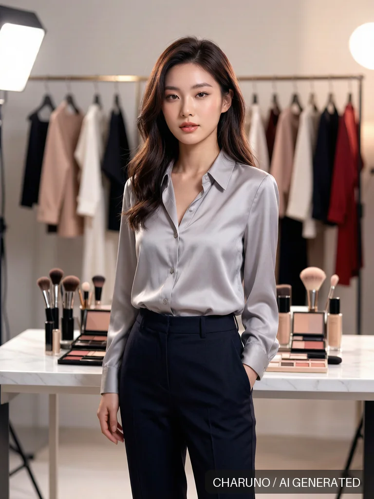 美妆博主 · 图库，第 1 张生成图片