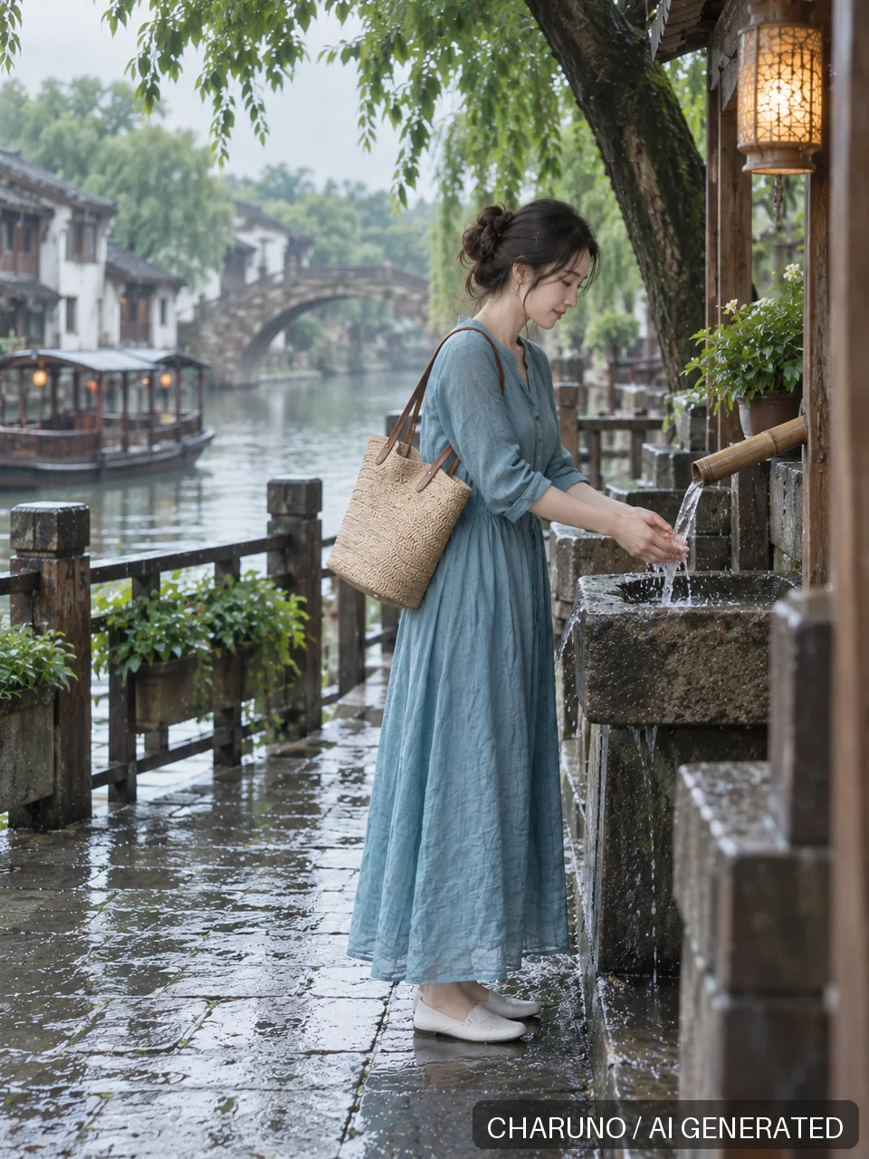 多场景新写真·水乡慢旅行，第 6 张生成图片