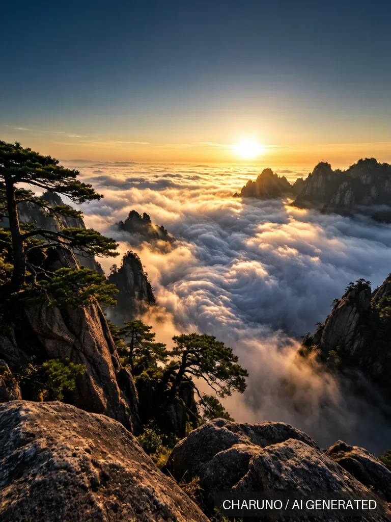 黄山云海 · 图库，第 8 张生成图片