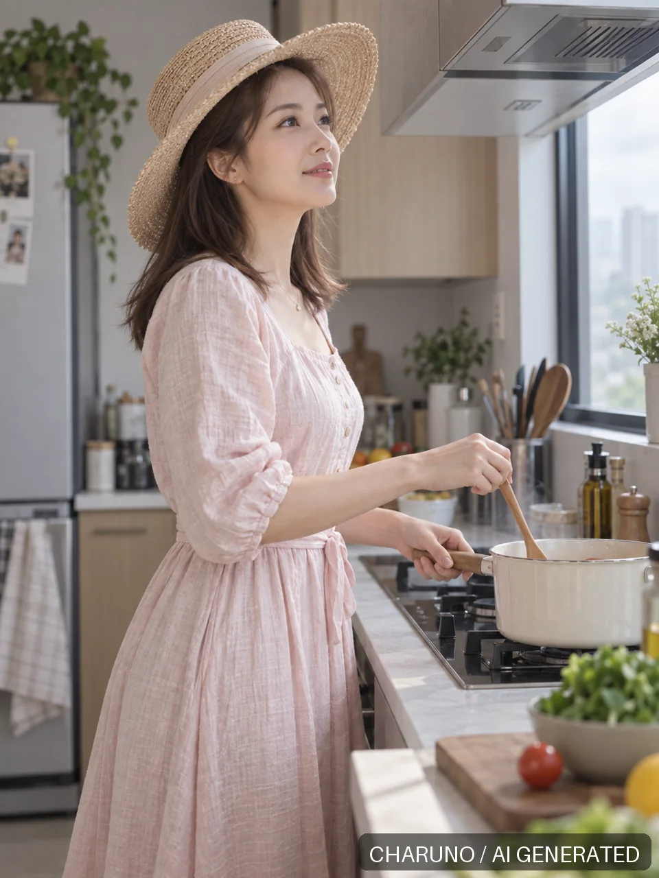 温婉·八种穿搭生活写真·动作修正版，第 8 张生成图片