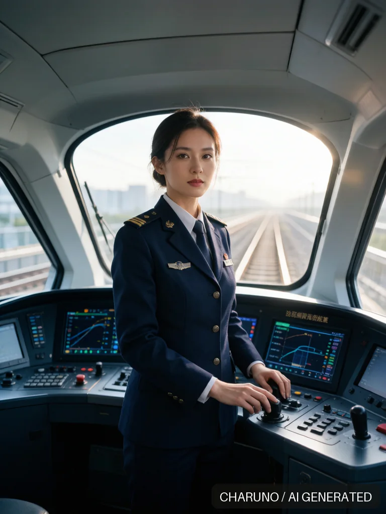 女高铁司机 · 图库，第 6 张生成图片