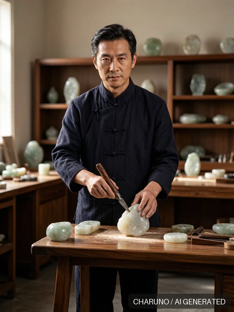玉雕匠人 · 图库,第 8 张生成图片