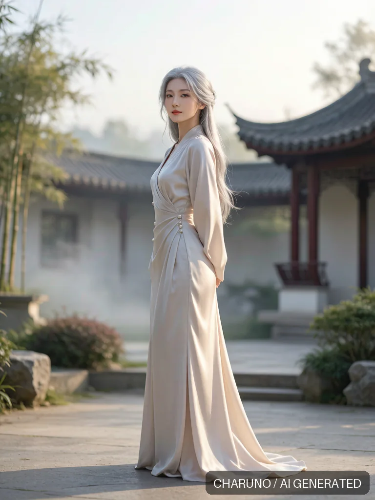 优雅银发女性 · 图库，第 8 张生成图片
