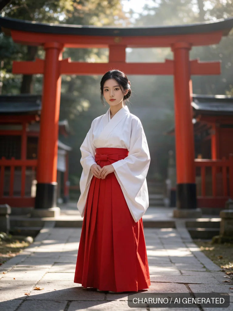 日式巫女 · 图库，第 8 张生成图片