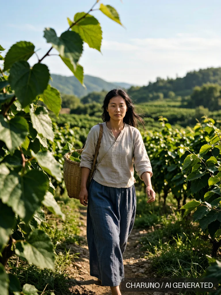 采桑女子 · 图库，第 4 张生成图片