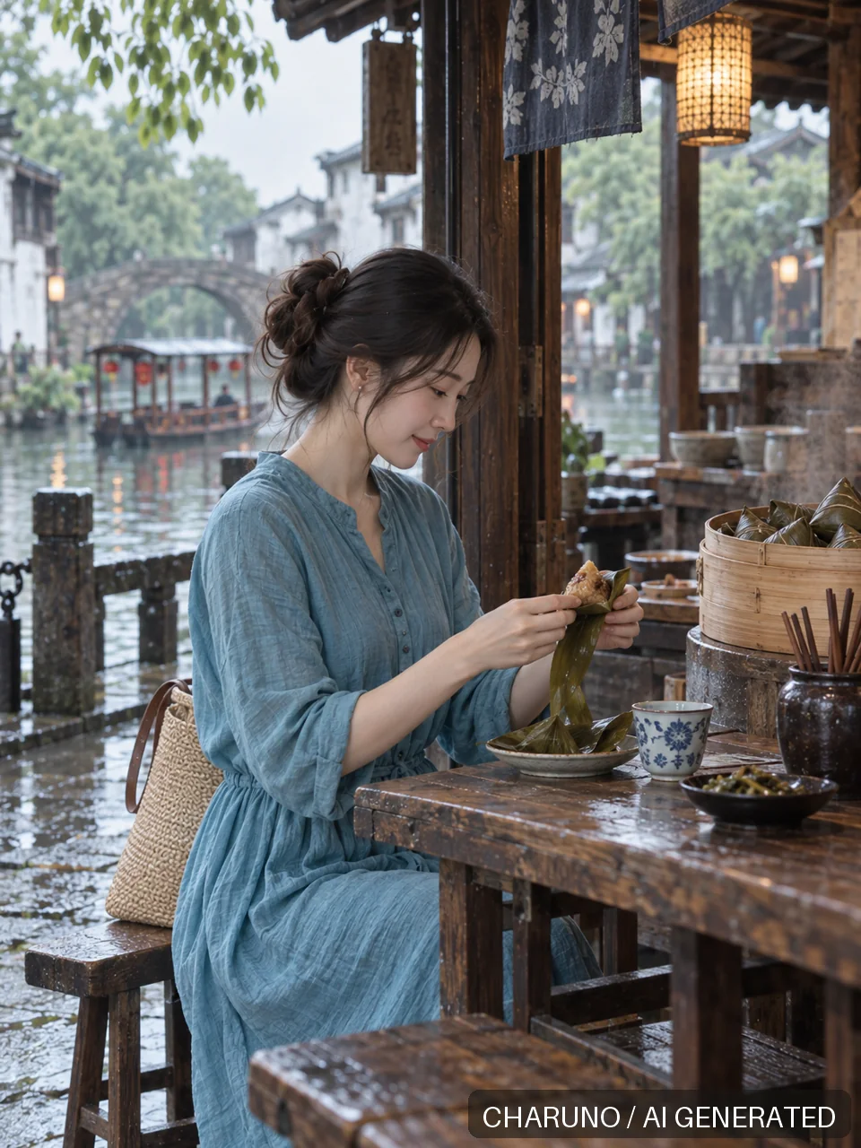 多场景新写真·水乡慢旅行，第 5 张生成图片