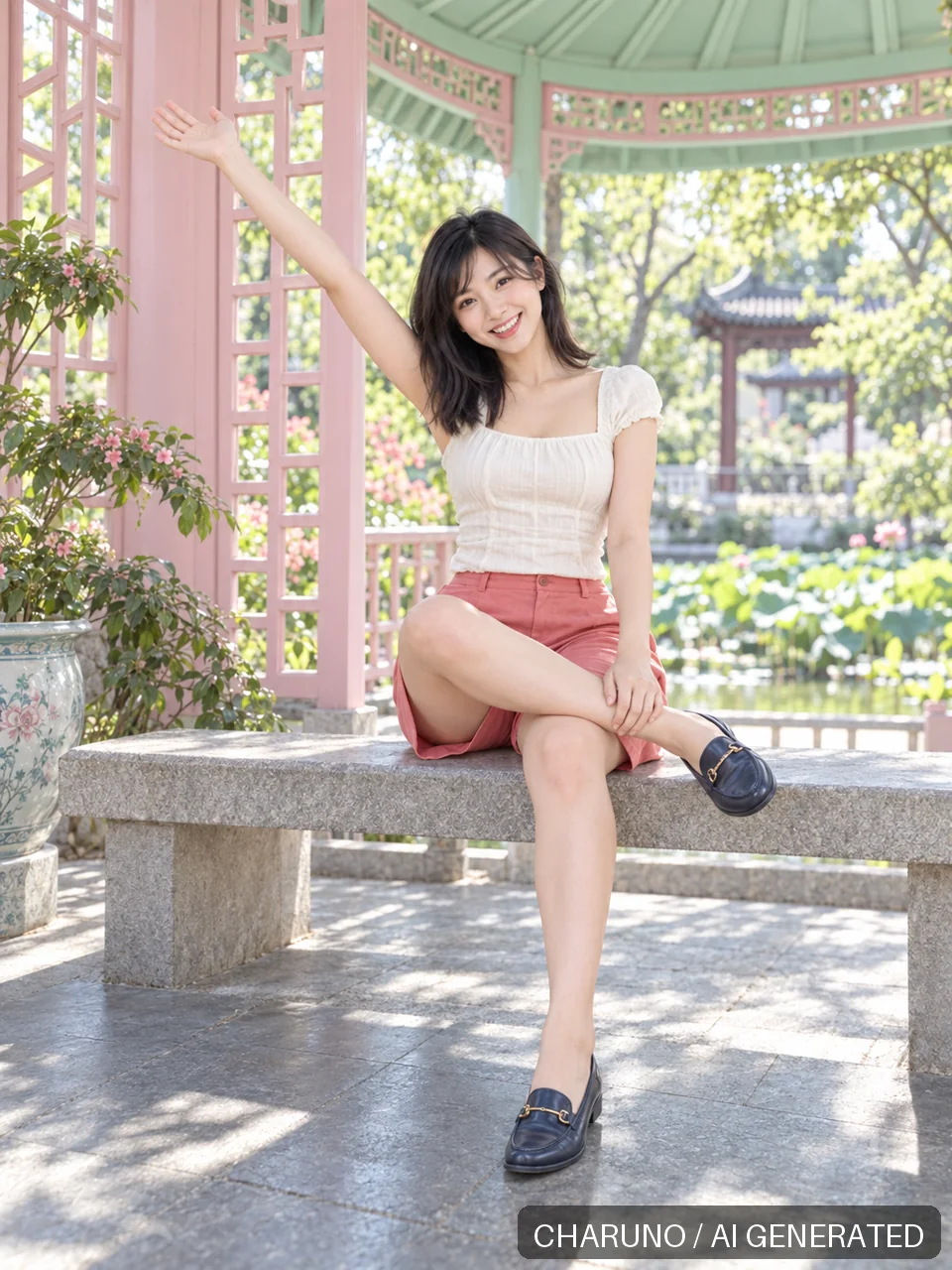 姚杏·都市露肩·晴夏八景，第 5 张生成图片