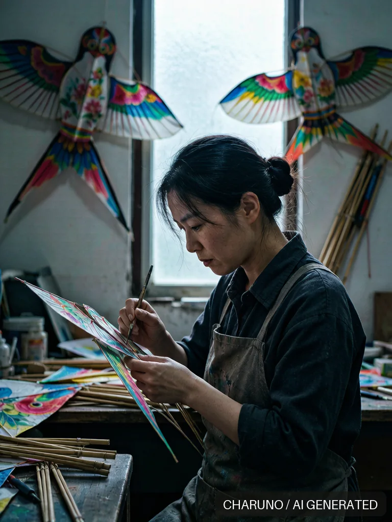 潍坊风筝女艺人 · 图库，第 7 张生成图片