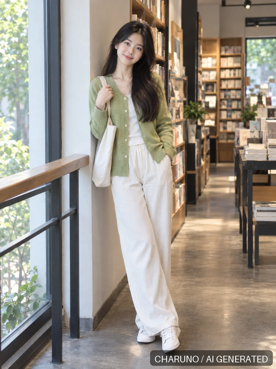 青春靓丽·书店午后，第 4 张生成图片