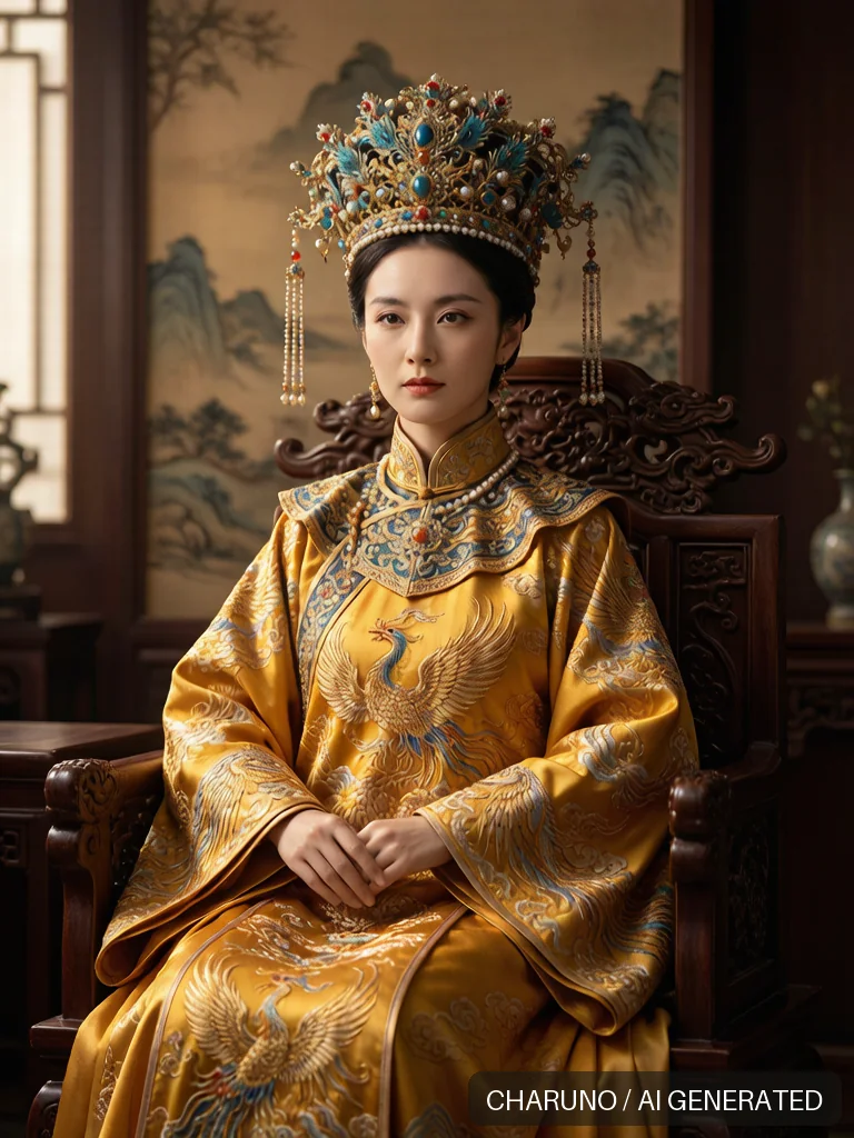 皇后凤袍 · 图库，第 3 张生成图片