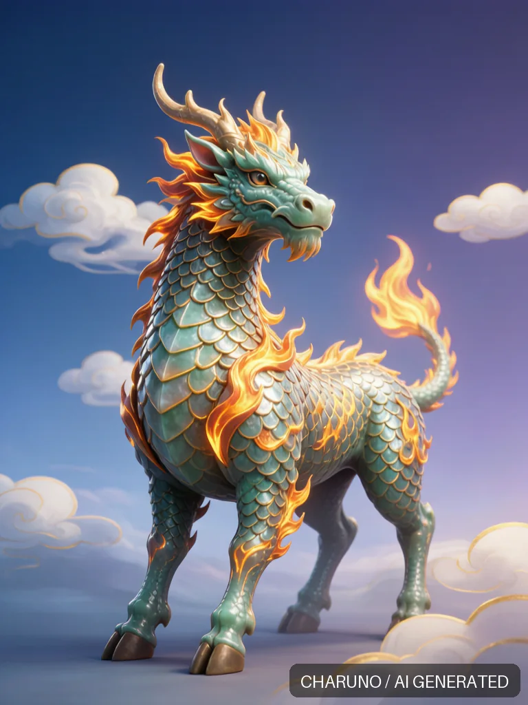 麒麟瑞兽 · 图库，第 5 张生成图片
