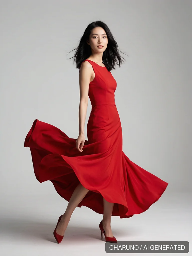 时尚写真 · 中国女性模特，第 5 张生成图片