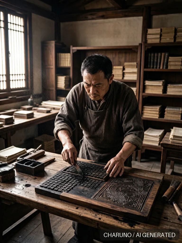 古代印刷匠 · 图库,第 8 张生成图片