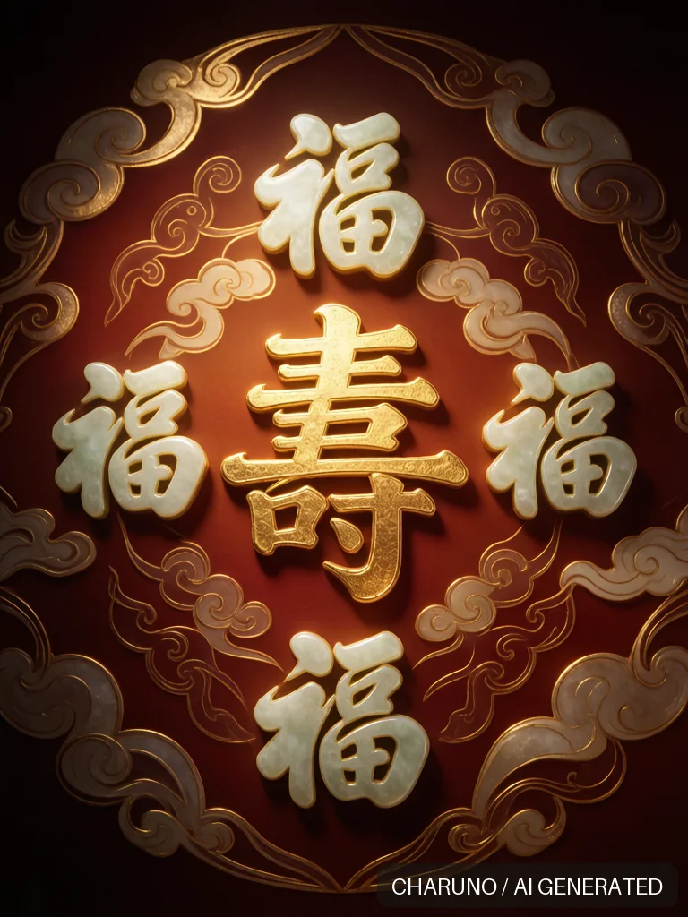 五福捧寿 · 图库，第 6 张生成图片