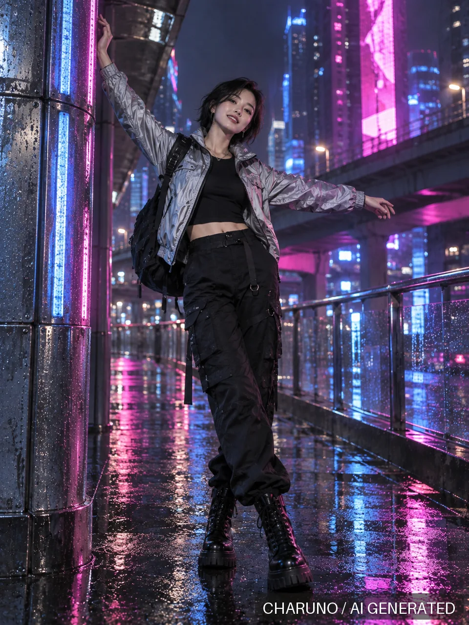 青春多面·霓虹夜景，第 8 张生成图片
