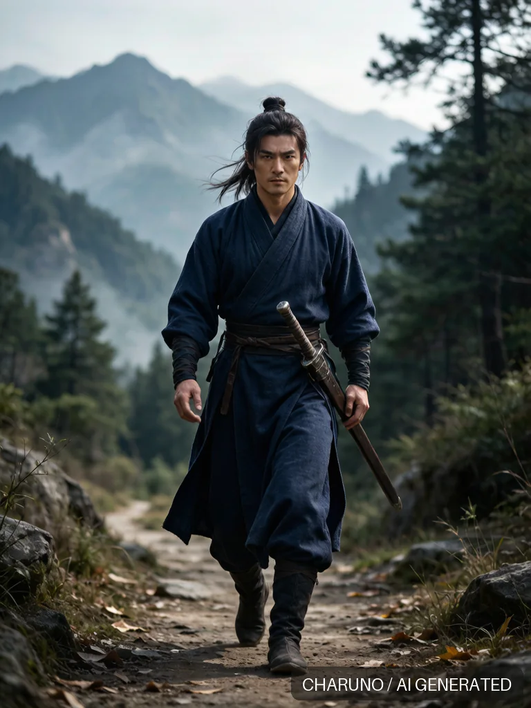 武侠剑客 · 图库,第 4 张生成图片