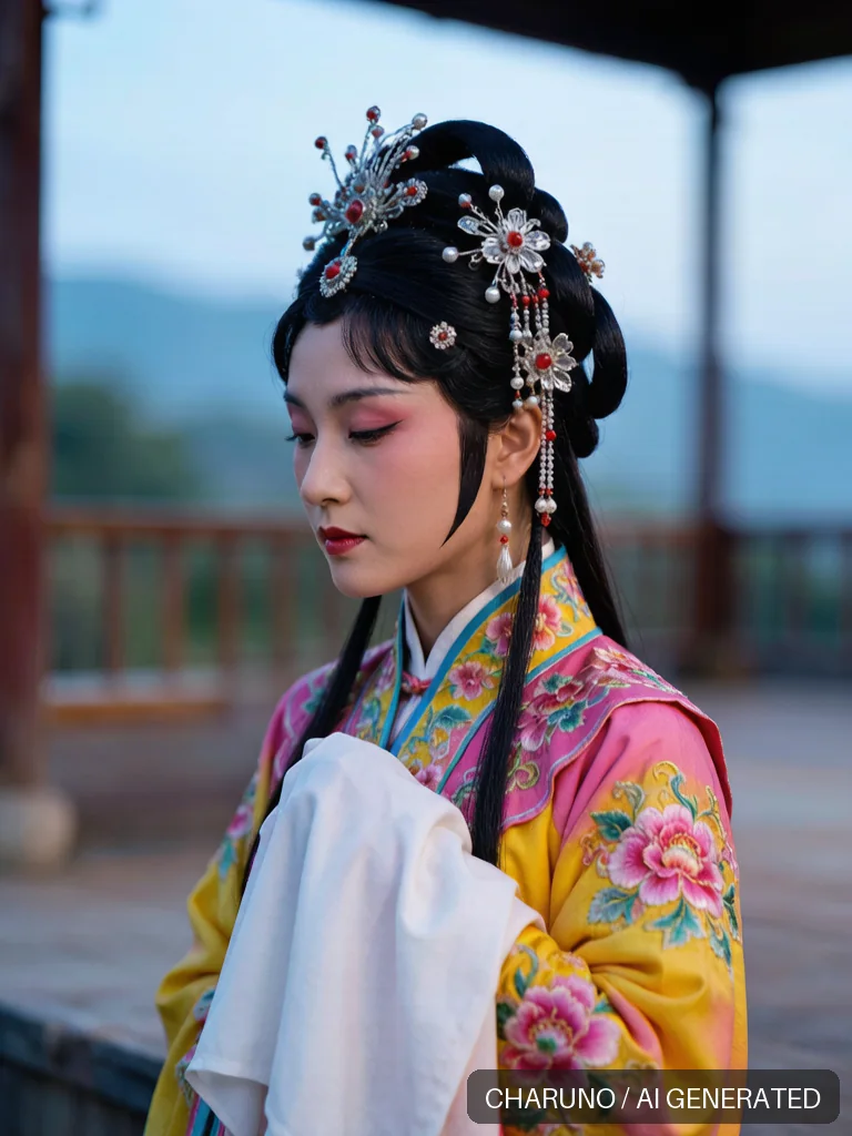黄梅戏女伶 · 图库，第 7 张生成图片