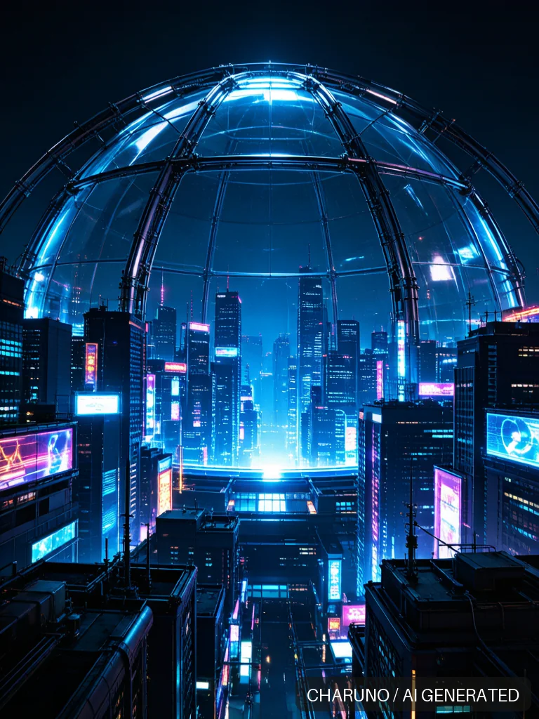 赛博朋克夜景 · 图库，第 7 张生成图片