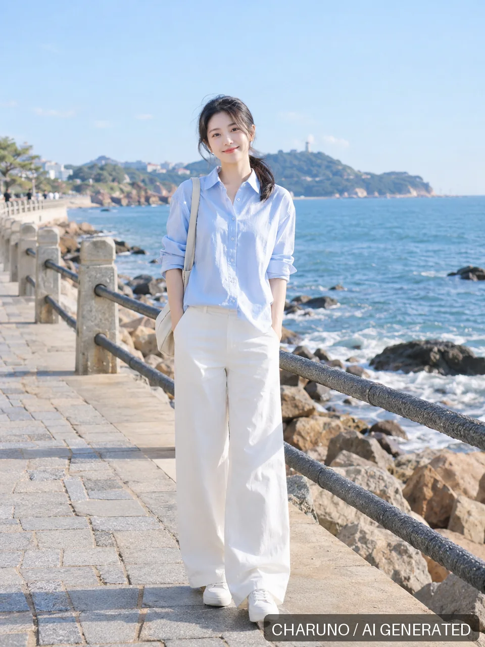 青春靓丽·海风漫步，第 1 张生成图片