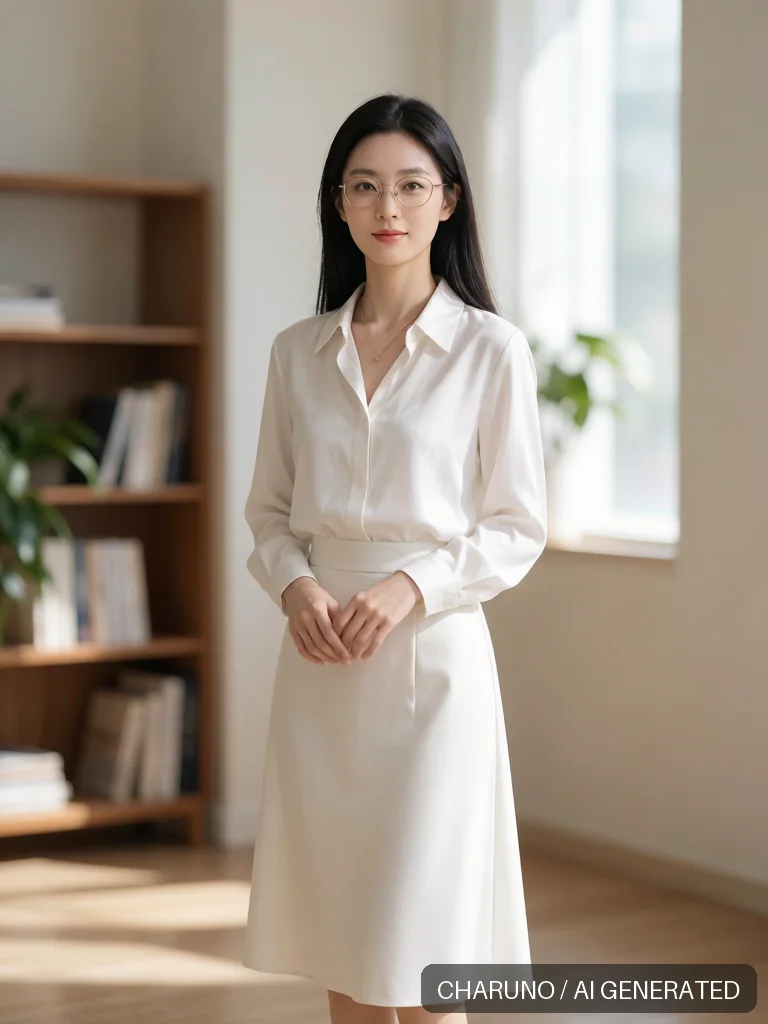 知性书卷女教师 · 图库，第 8 张生成图片