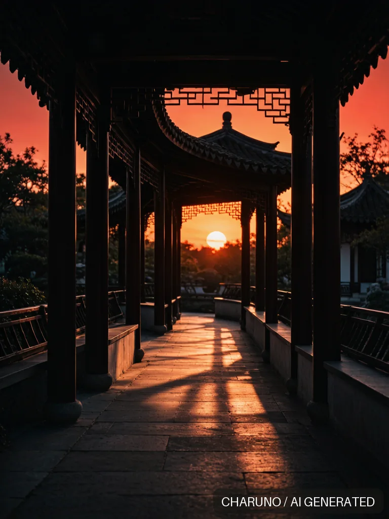 园林回廊 · 图库,第 4 张生成图片