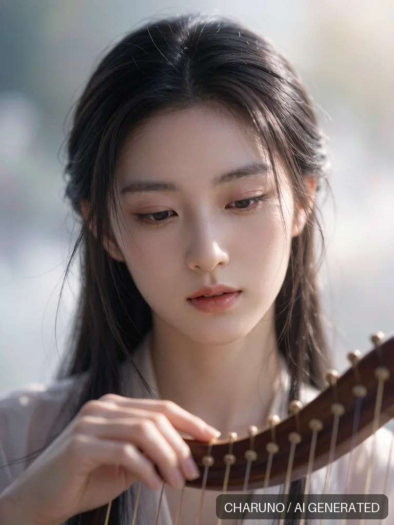 箜篌乐师 · 图库，第 5 张生成图片