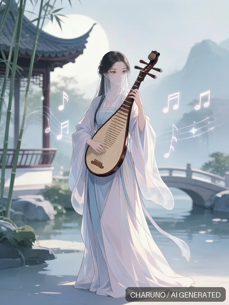 琵琶乐师 · 图库，第 8 张生成图片