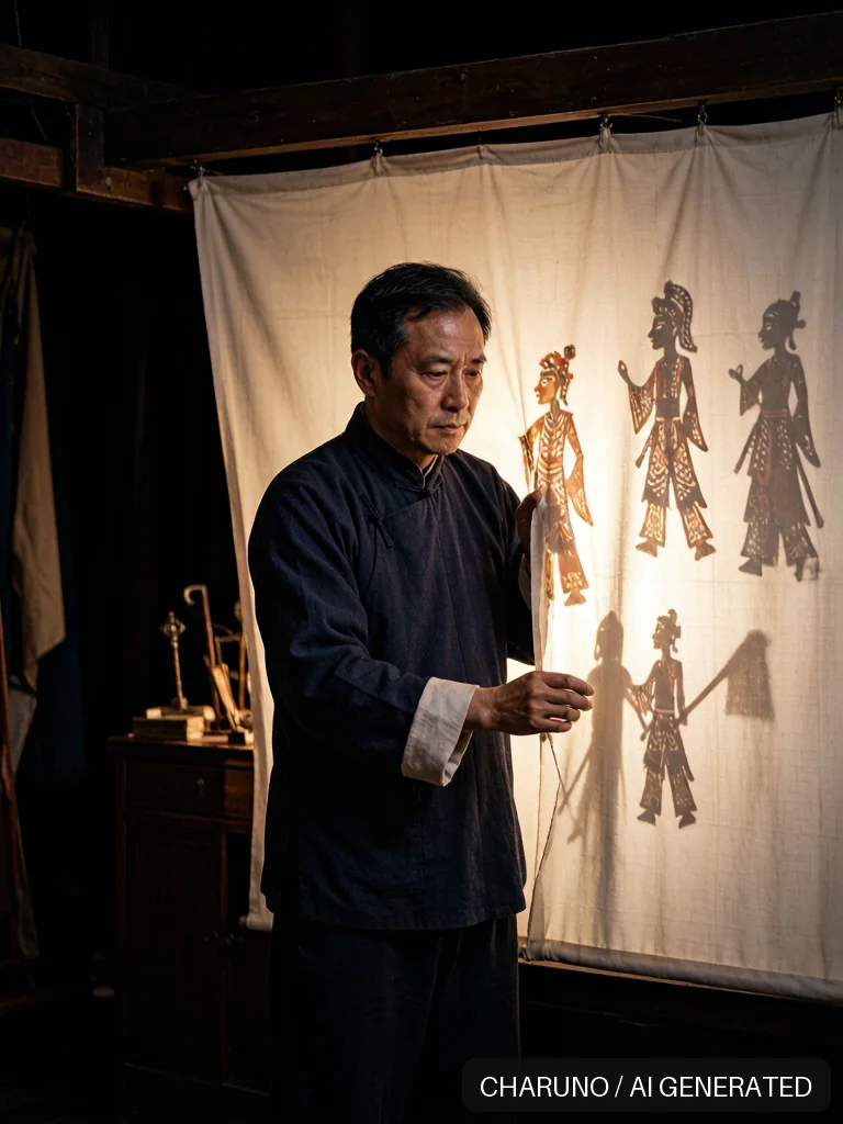 皮影戏艺人 · 图库,第 8 张生成图片