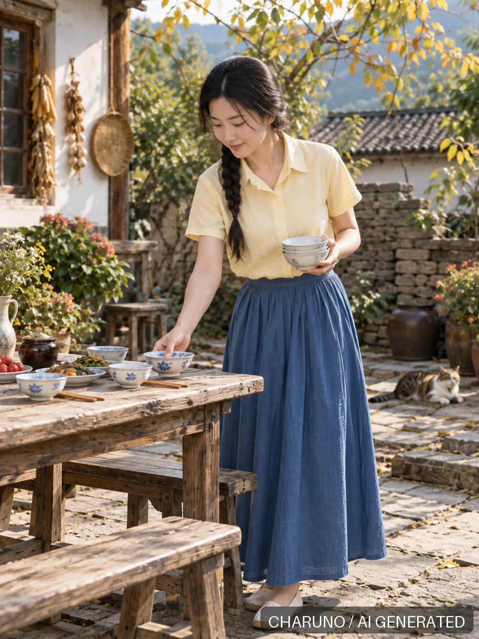 多彩日常·乡间小院，第 7 张生成图片