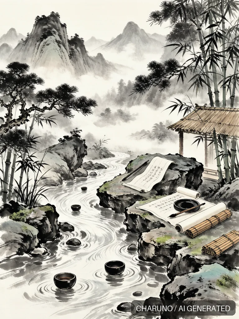 兰亭雅集 · 图库，第 5 张生成图片