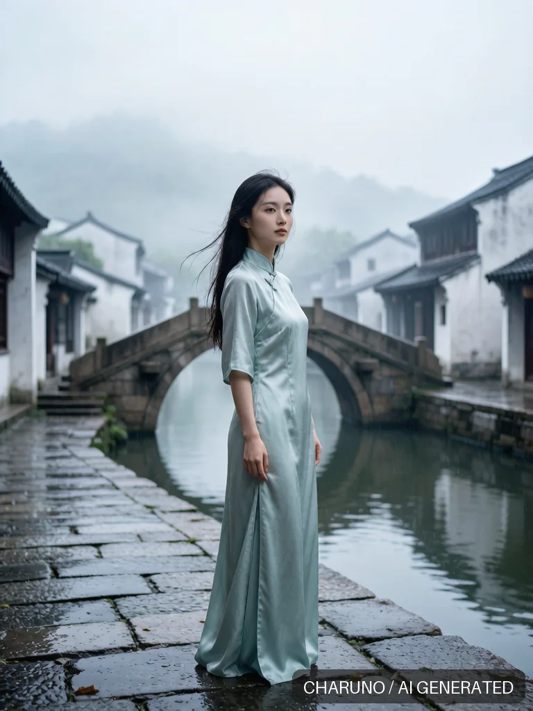 烟雨江南 · 图库，第 8 张生成图片