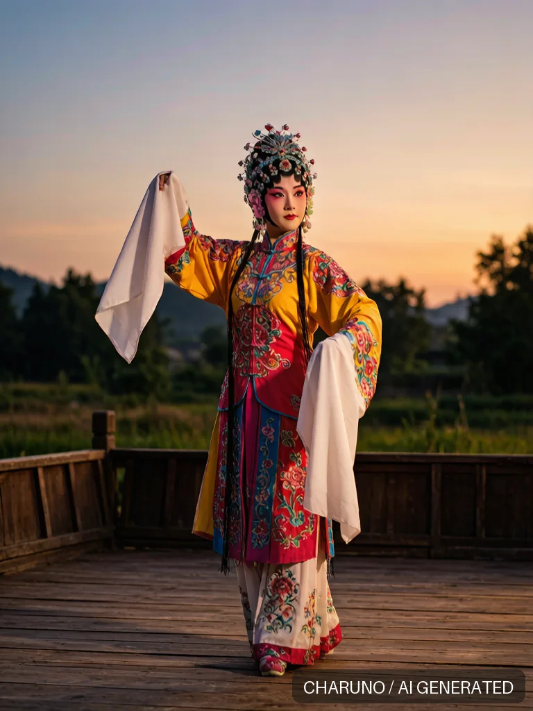 黄梅戏女伶 · 图库，第 8 张生成图片
