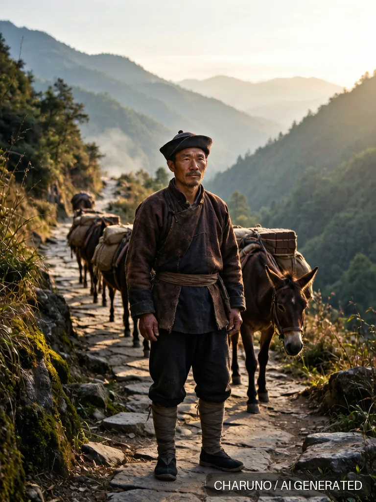 茶马古道马帮汉子 · 图库，第 6 张生成图片