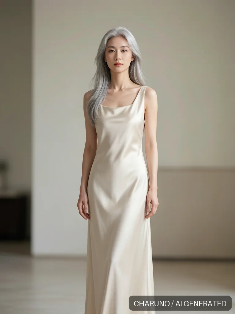 优雅银发女性 · 图库，第 1 张生成图片