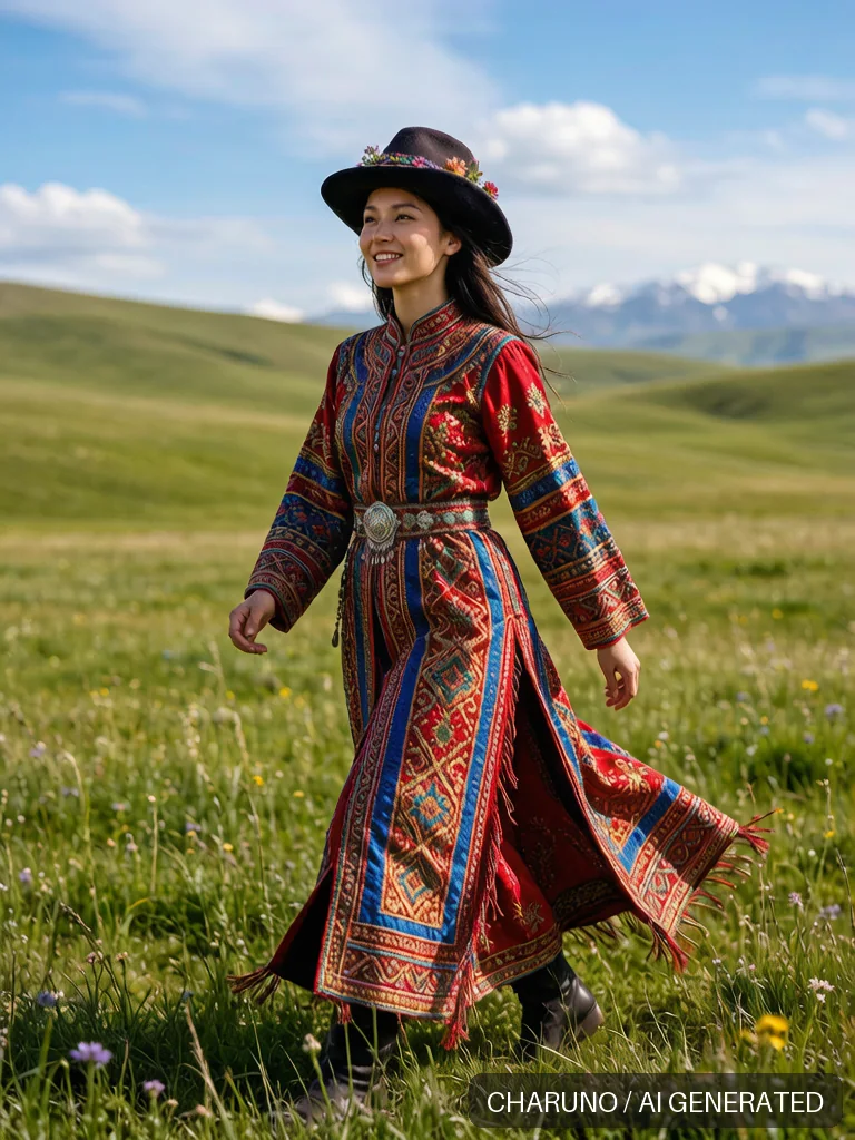 柯尔克孜族服饰 · 图库，第 4 张生成图片