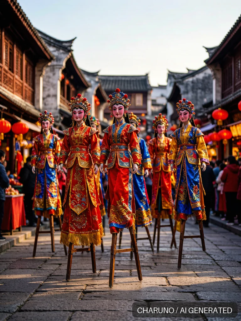 踩高跷 · 图库，第 4 张生成图片
