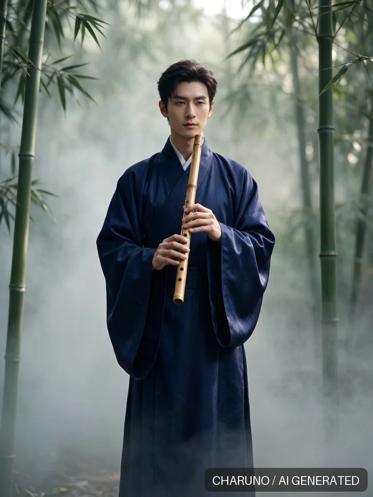 笛子乐师 · 图库，第 8 张生成图片