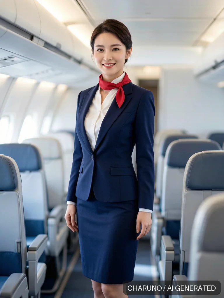 亚洲空乘 · 图库,第 8 张生成图片