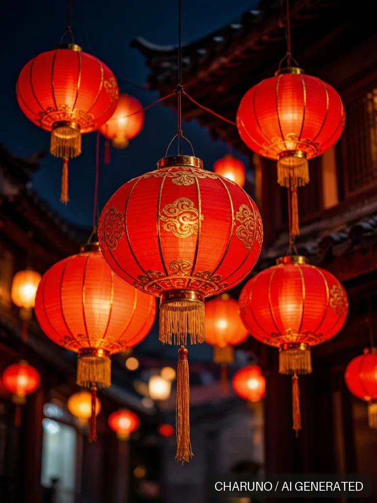 挂灯笼 · 图库，第 4 张生成图片