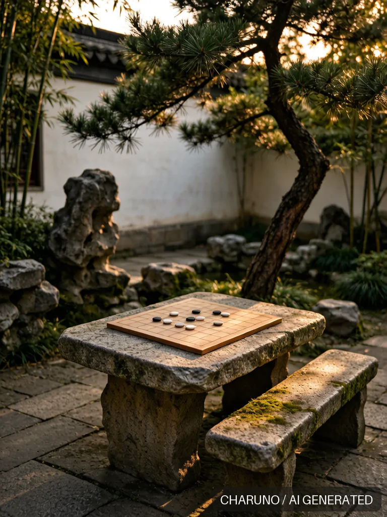 公园下棋 · 图库，第 8 张生成图片