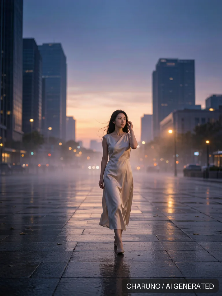 城市漫步少女 · 图库，第 8 张生成图片