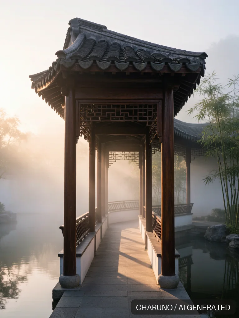 园林回廊 · 图库,第 7 张生成图片
