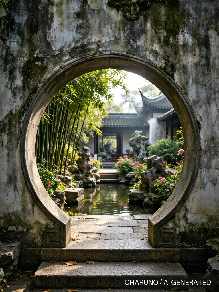 月洞门 · 图库，第 5 张生成图片