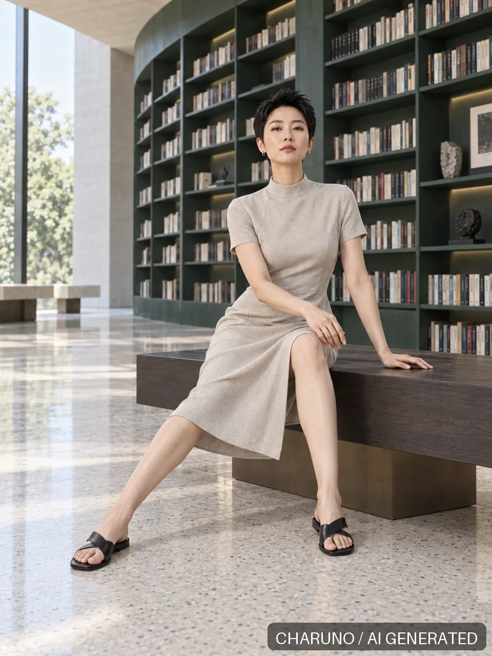 白韫·建筑诗线·端庄时尚八景，第 4 张生成图片
