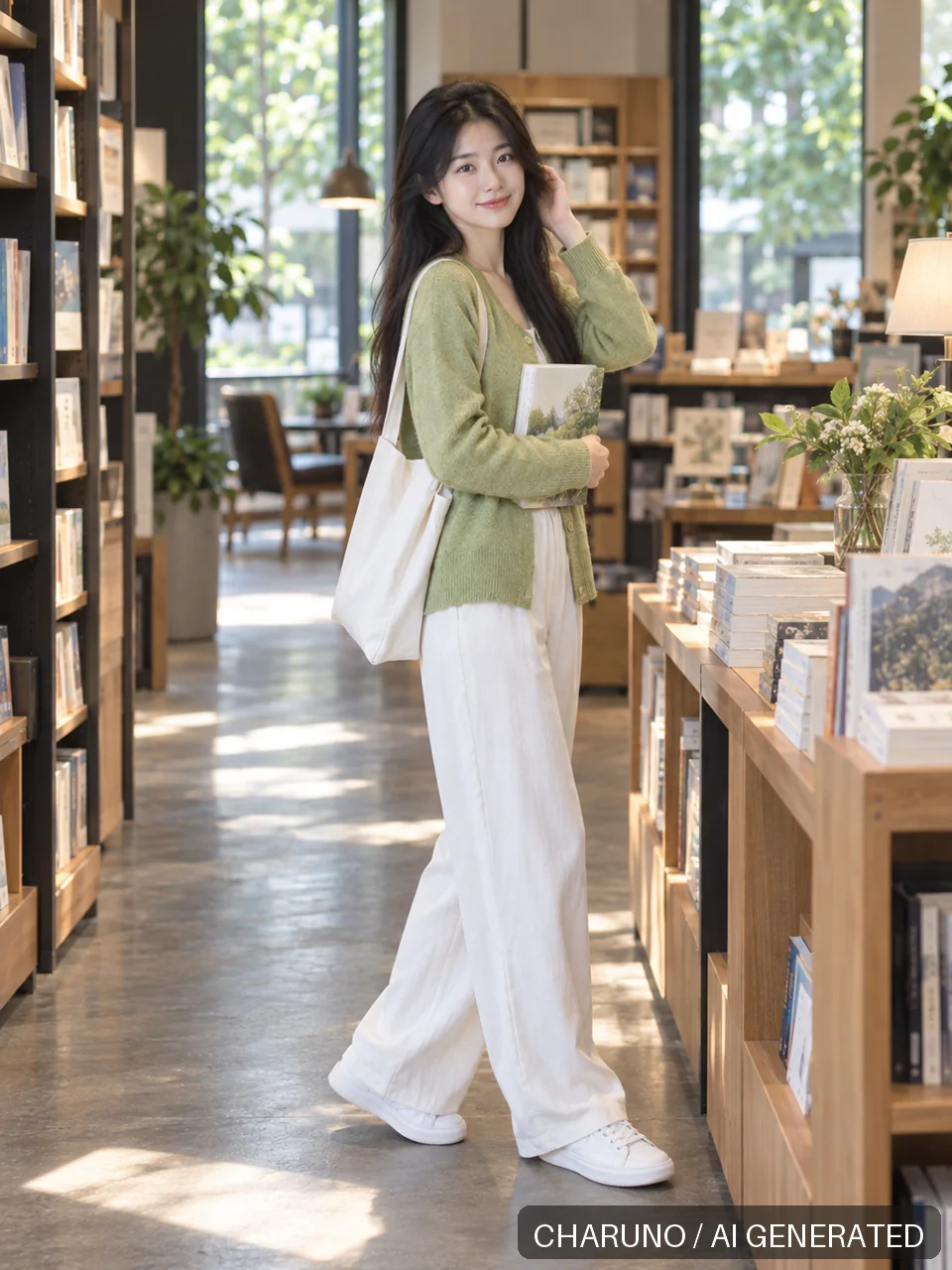 青春靓丽·书店午后，第 6 张生成图片