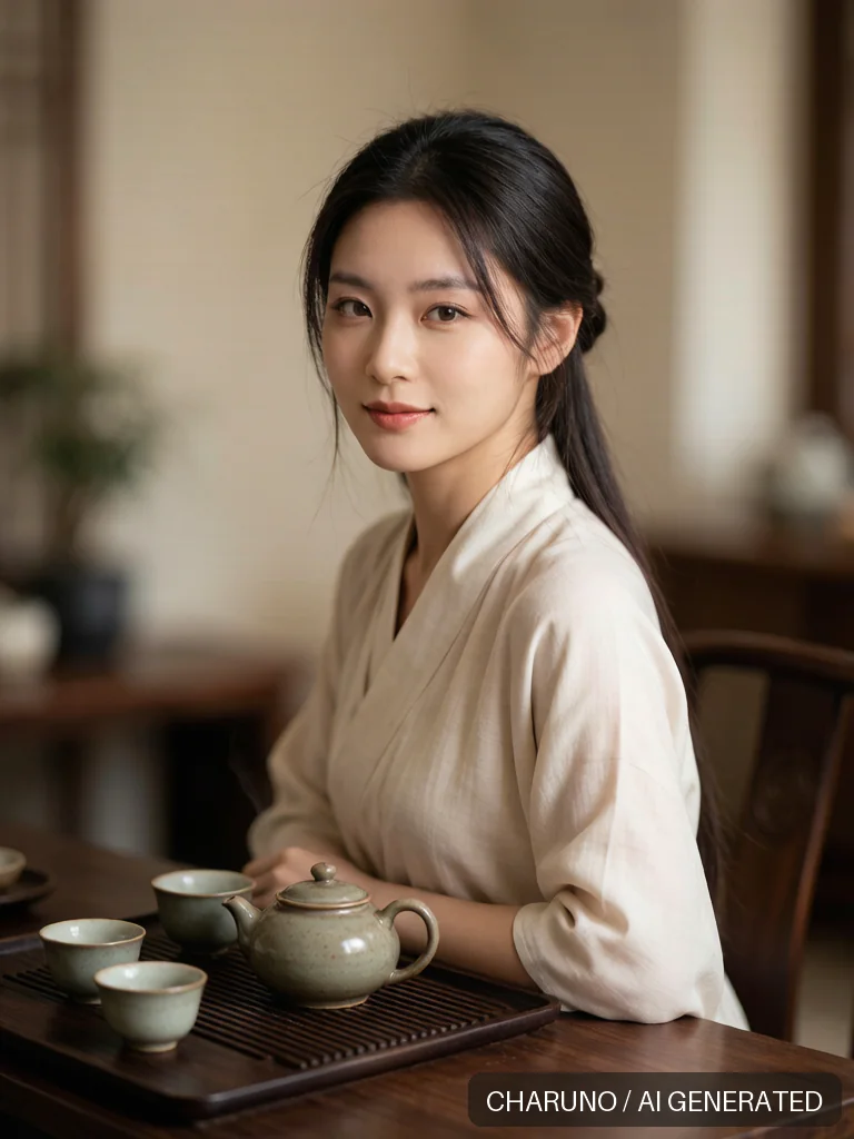 茶艺主播 · 图库,第 7 张生成图片