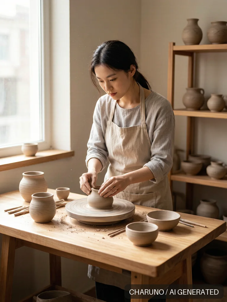 陶艺师 · 图库，第 8 张生成图片