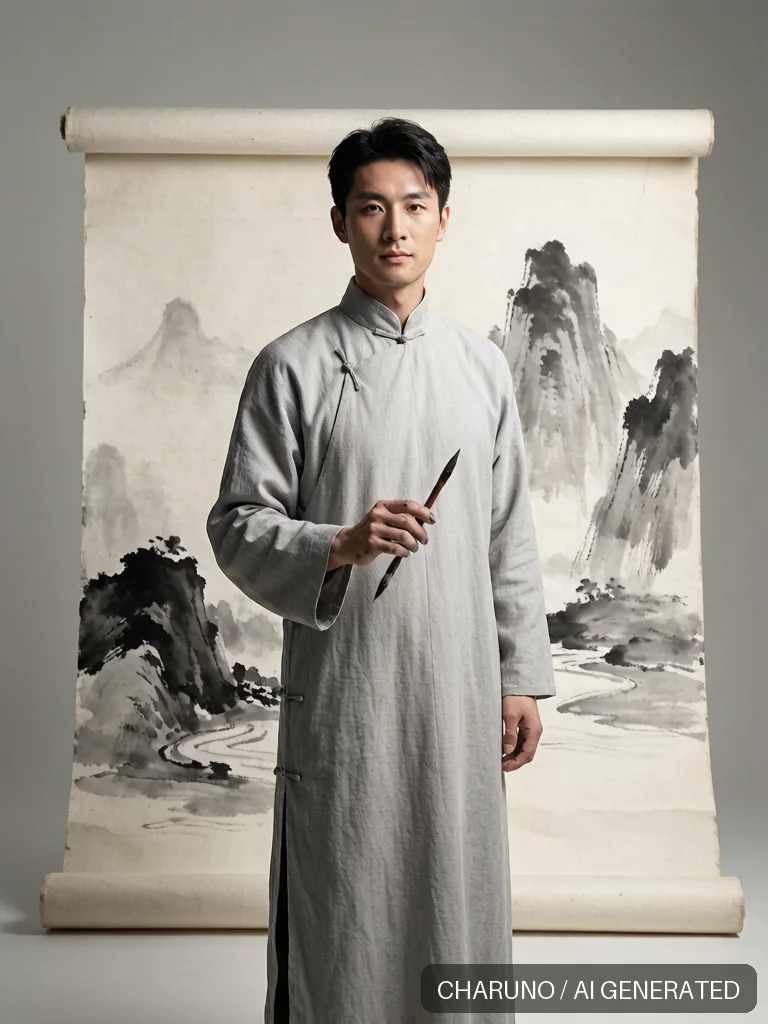 国画画家 · 图库，第 1 张生成图片